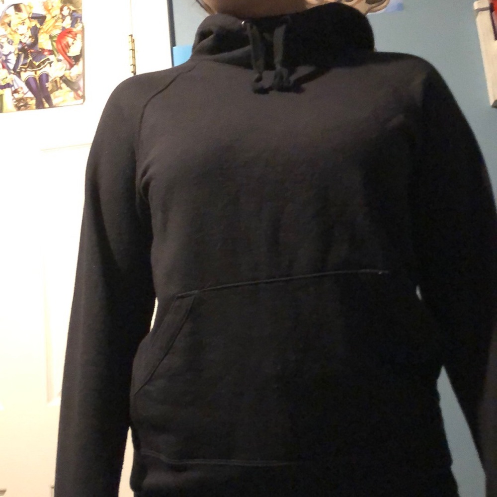 plain black champion hoodie